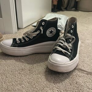 Black platform converse